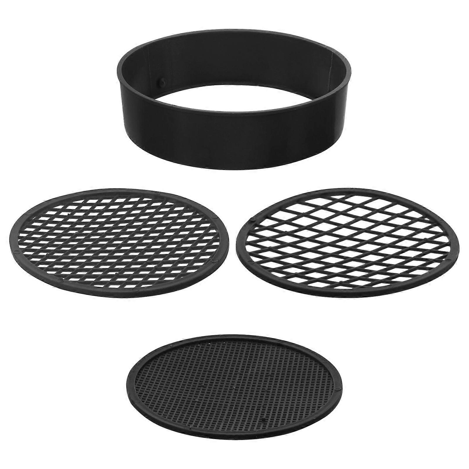 3pcs Soil Sieve Lab Sieve Mesh Sifting Pan Soil Sand Sieve Fine Mesh Strainer Gardening Tool For Sifting Soil Compost Sand And Rock