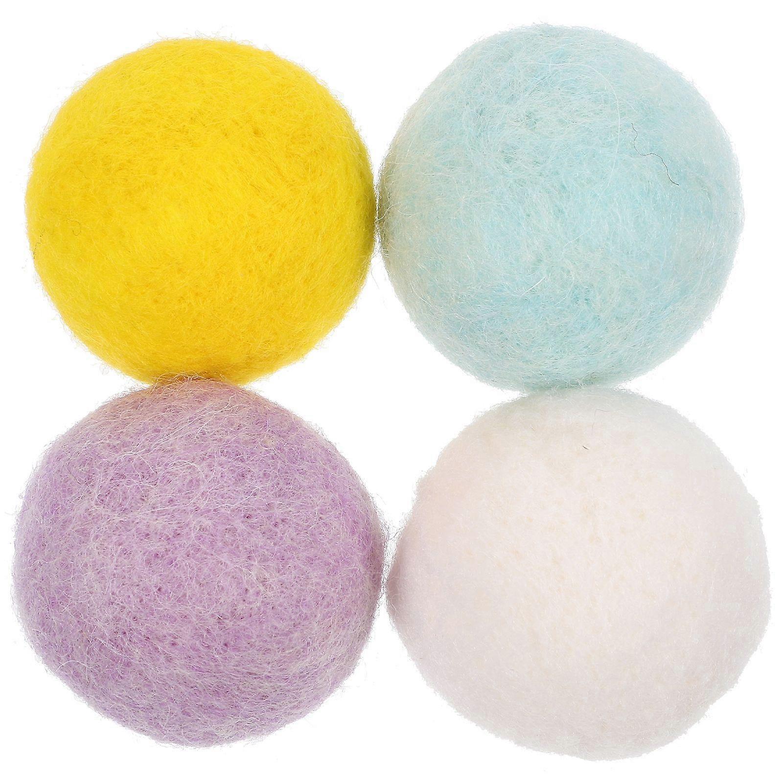 4pcs Puppy Ball Toy Stuffed Ball Puppy Bite Resistant Interactive Chew Toy Dog Plaything