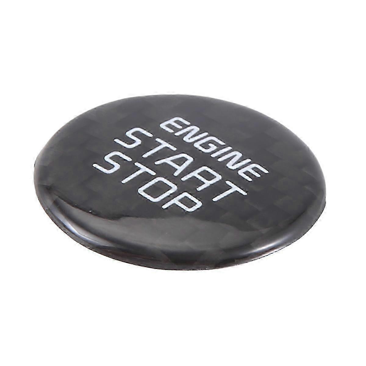 Real Carbon -Key Start Stop Button Engine Button Cover Sticker for 2018-2022