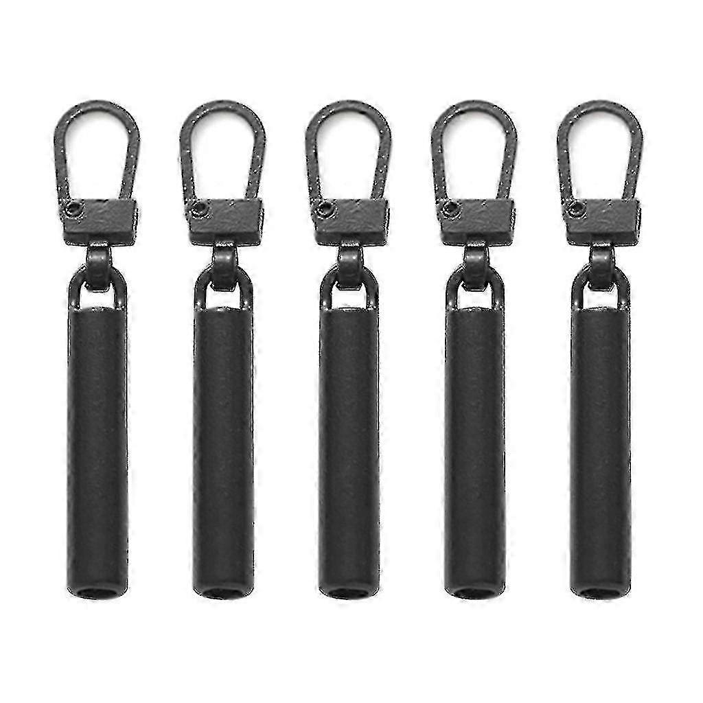 5stk sort metal lynlås træk udskiftning faner til reparation af søjle type lynlåse
