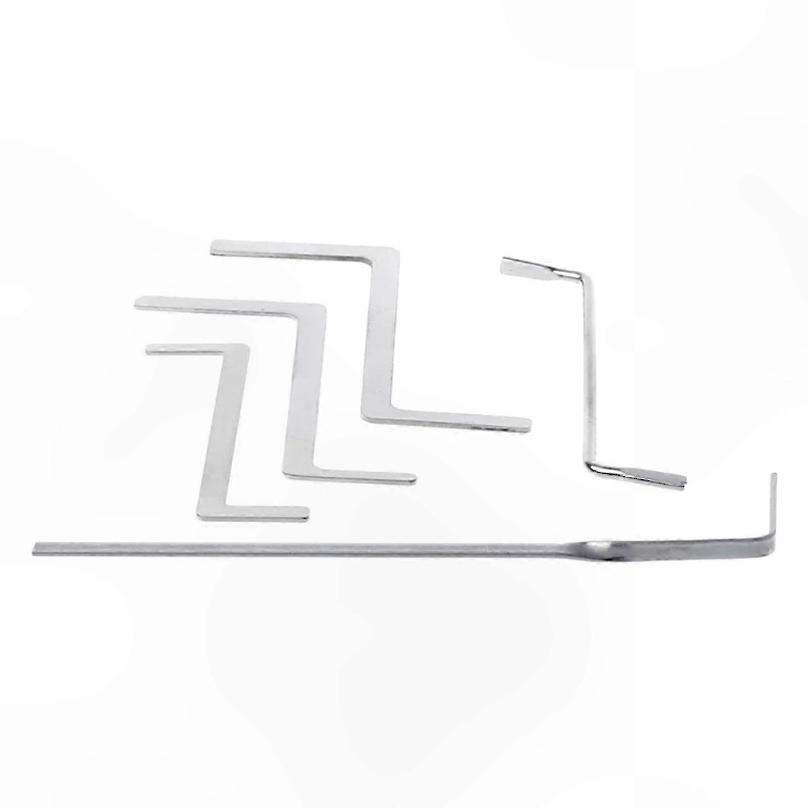 5-Piece Stainless Steel Double Row Tension Lock Pick Tools Set for Locksmithing