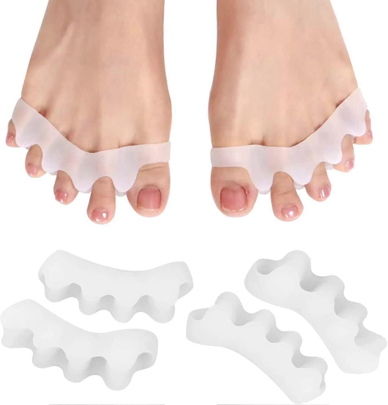10-piece Silicone Toe Separator for Toe Correction and Overlapping Toes