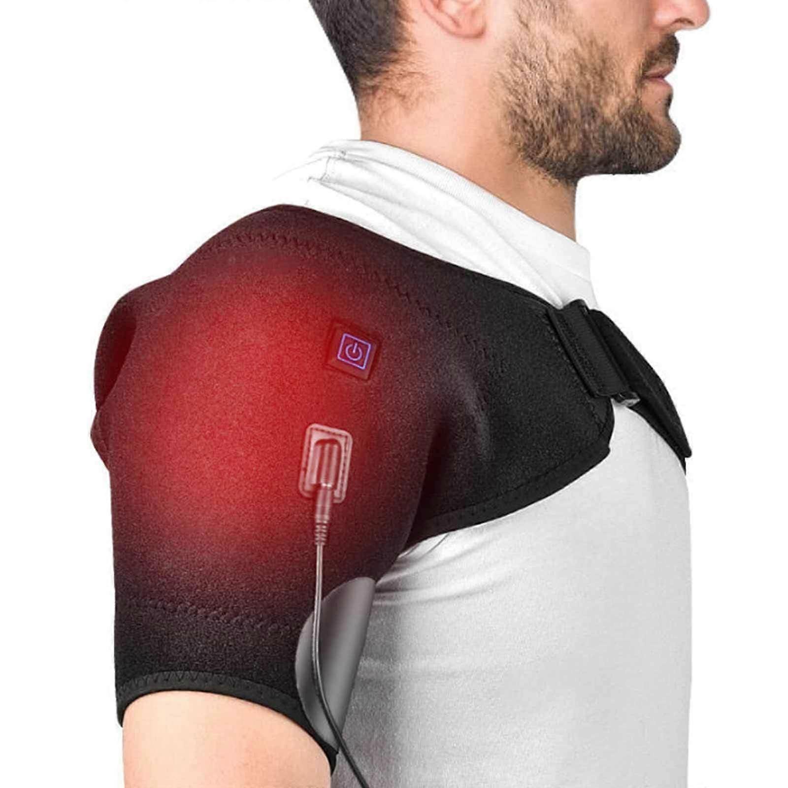 Shoulder Heating Pad Heated Shoulder Brace Wrap Shoulder Support With Hot Cold Therapy Rotator Cuff Frozen Shoulder