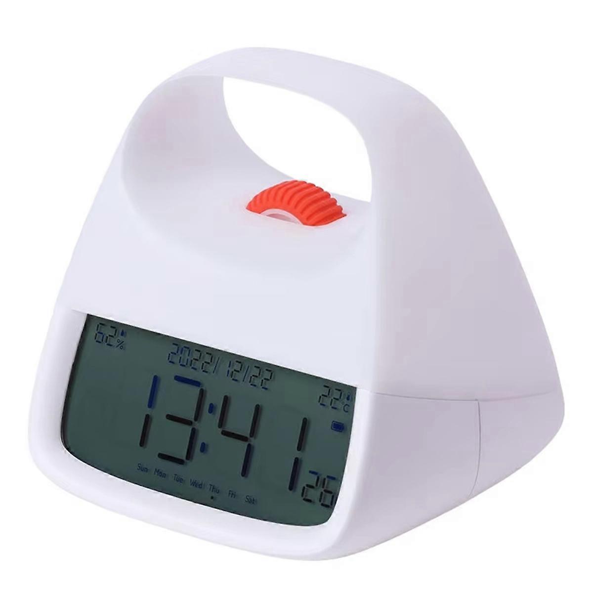 2-in-1 Charging Clock with Light Timing, Portable Desktop Decoration, Simple Household Design