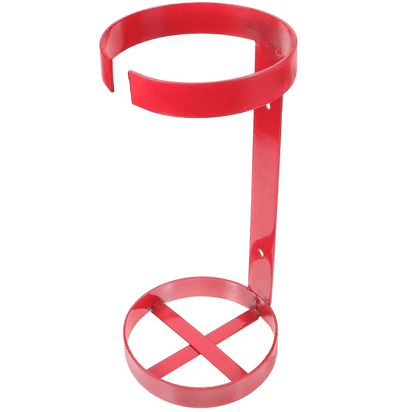 Red Wall Mounted Fire Extinguisher Holder Made of Iron Durable and Space Saving for Cars and Boats