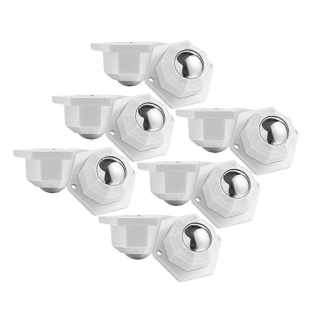 Self Adhesive Caster Wheels for Furniture with 360° Rotation Silent Design Durable Stainless Steel and Plastic 12pcs