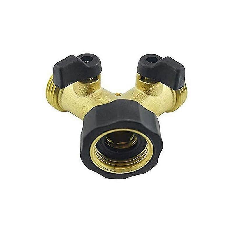 Brass Garden Hose Connector with 2 On/Off Valves
