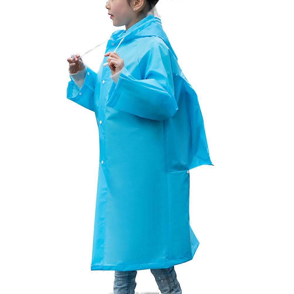 Kids Waterproof Raincoat Blue for Rain Proof with Hood