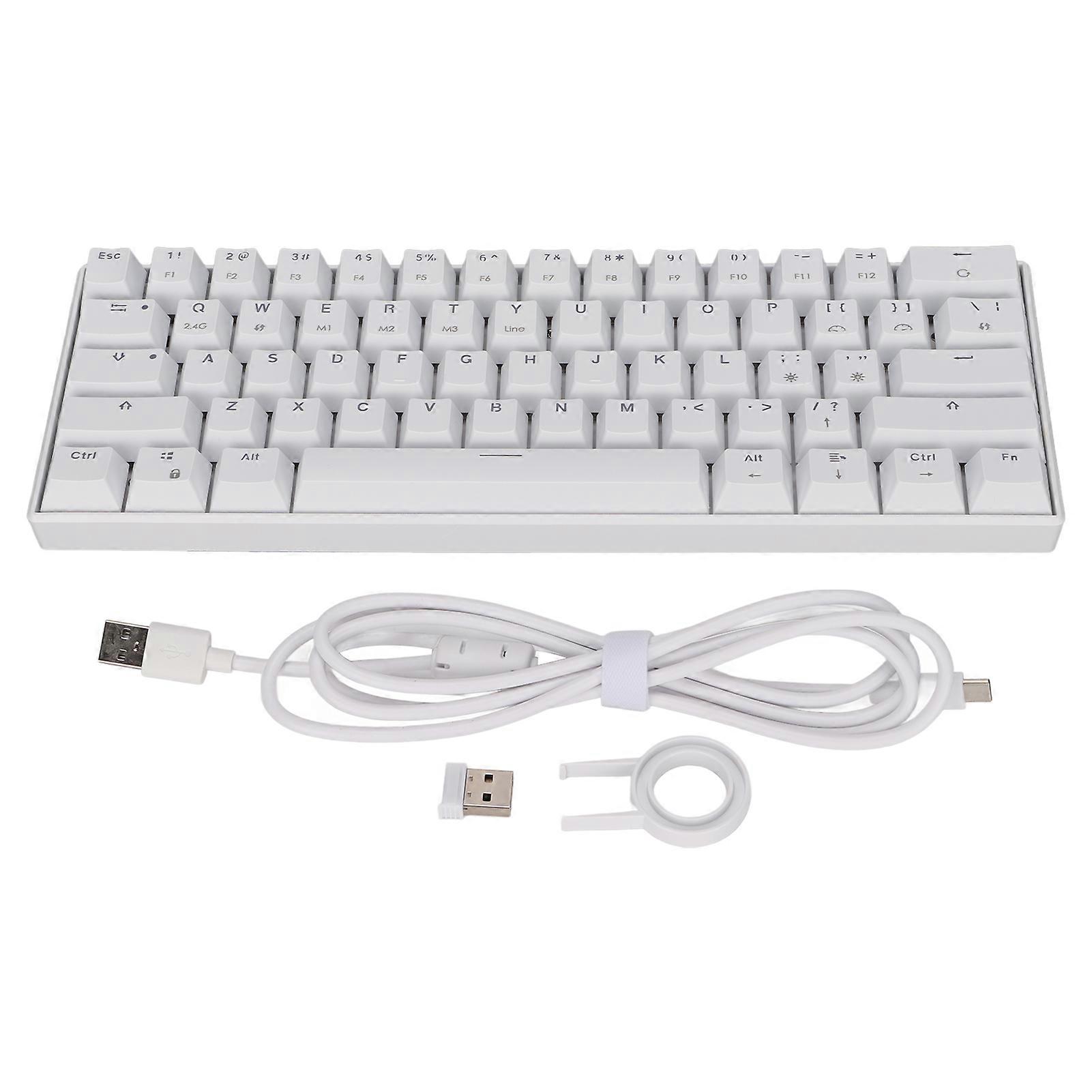 READSON 61 Keys Mechanical Keyboard Green Axis Ergonomic Compact 3 Modes Gaming Keyboard