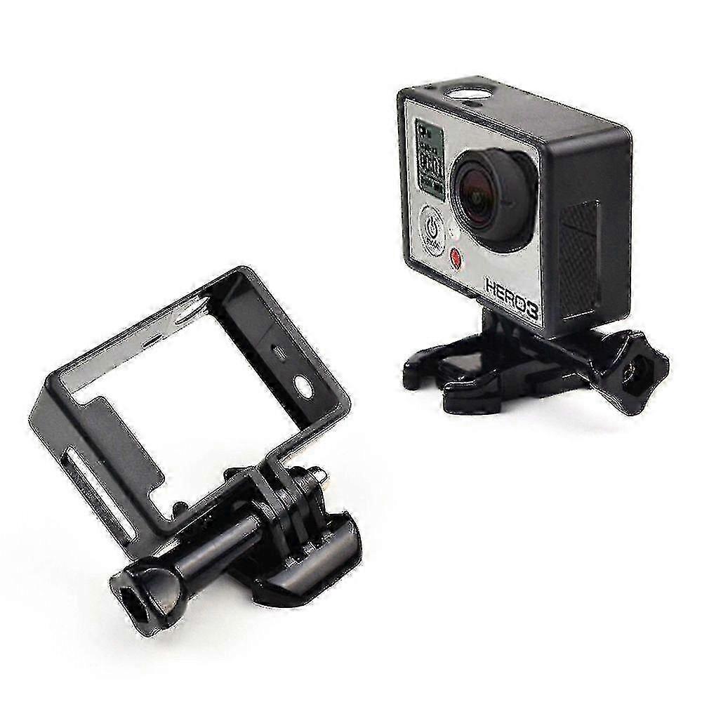 Boîtier de montage de cadre durable pour GoPro Hero 3 Hero 3+ Hero 4 Bordure noire