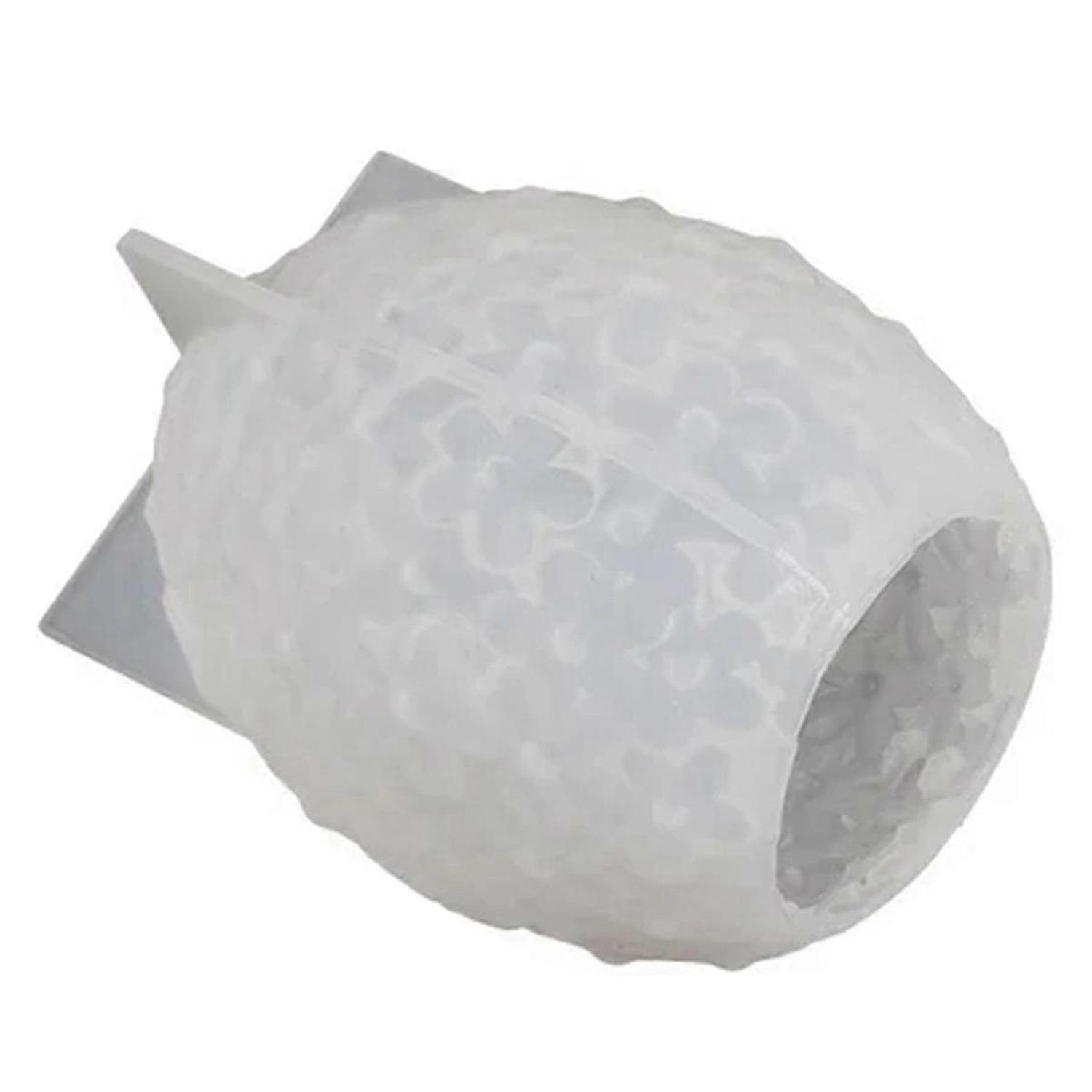 Carving Flower Egg Silicone Candle Mold,L