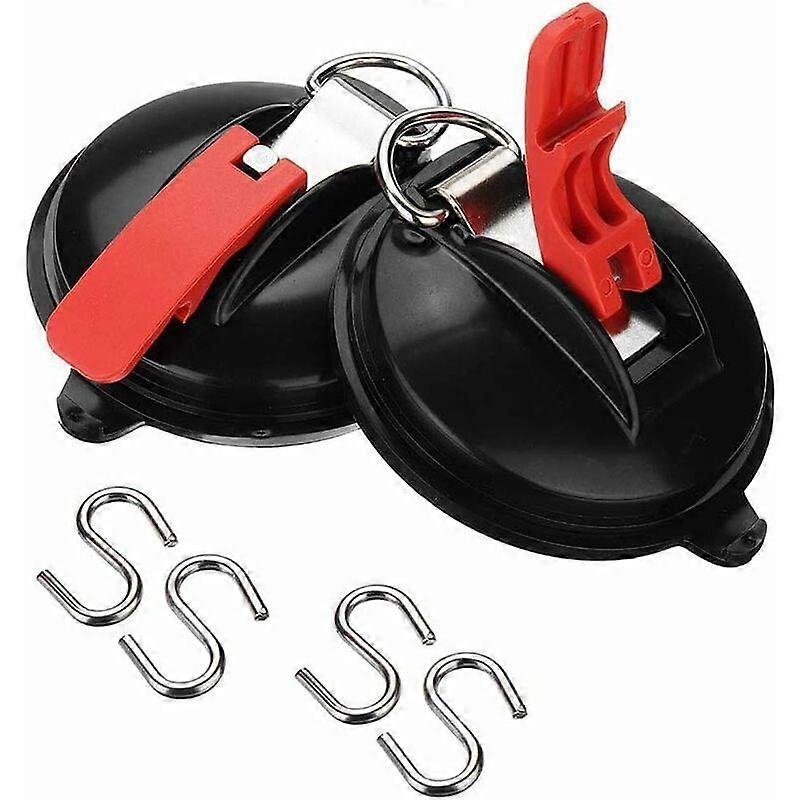 Car Roof Suction Cup - Car Suction Cup Hook, with S-Hooks. Set of 2 suction cups