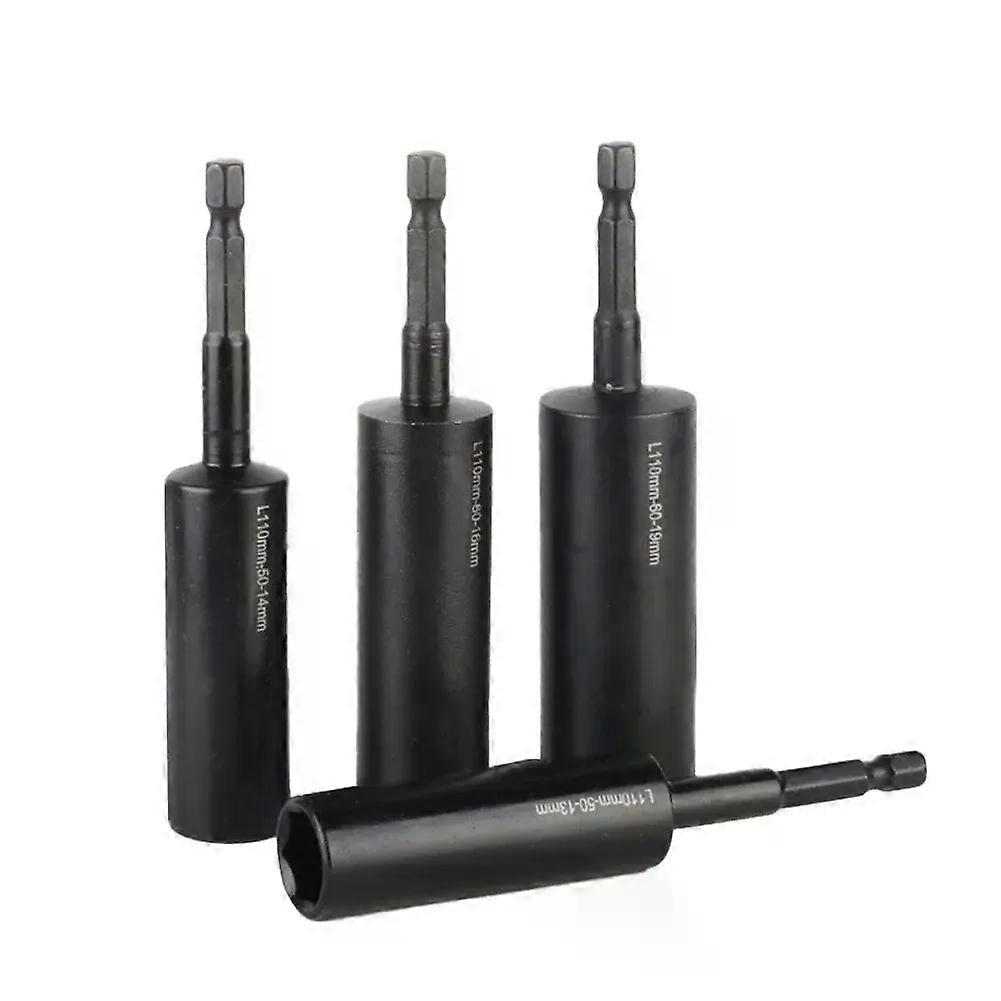 110mm Deepen Socket Wrenches Hexagon Nut Driver Drill Bit H8-H14 Sleeve Adapter Auto Repair Workshop Work Construction