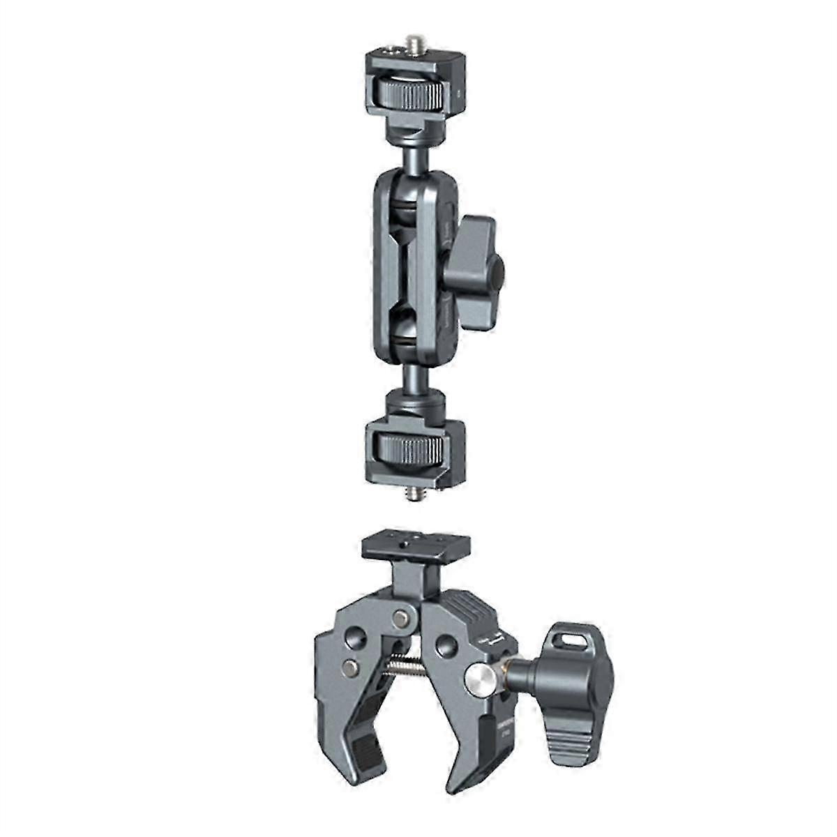 Multifunctional Crab Claw Super Clamp with Base Powerful Fixed Clamp for DSLR Camera Monitors Mic Led Lights-A hwy