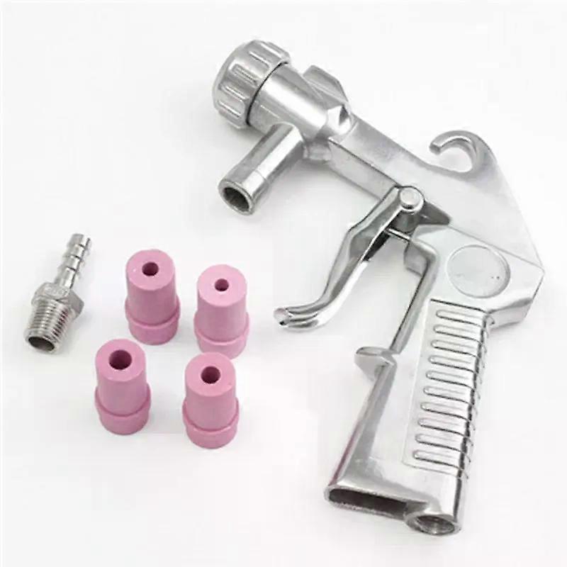 Durable Air Sand Blasting Gun kit Sandblaster kit Sandblasting Blast Gun+3 Nozzles+Connector+Tube Derusting Tool Kit