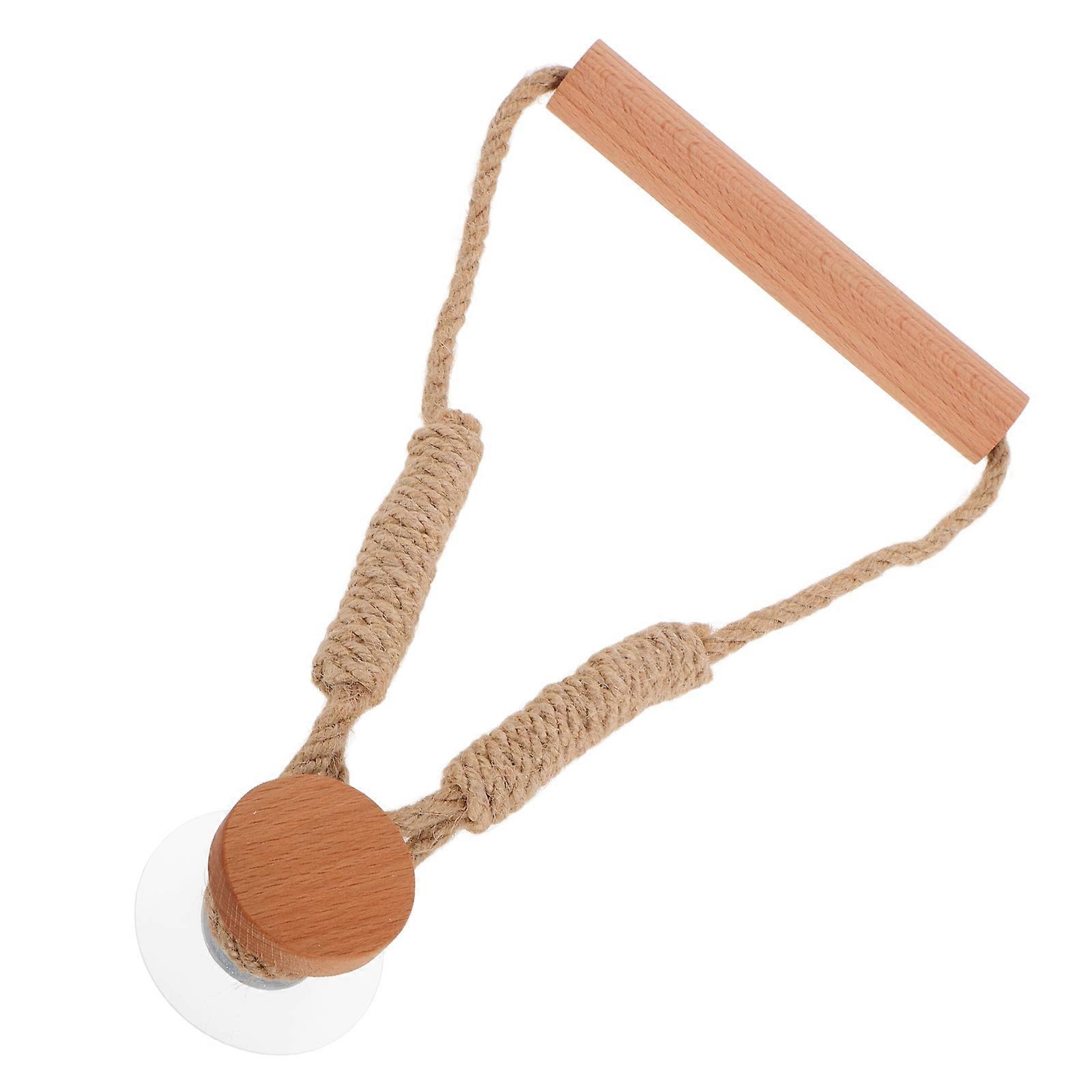 Rustic Wood Paper Towel Holder for Kitchen Wall Mounted 4Pcs Boho Design