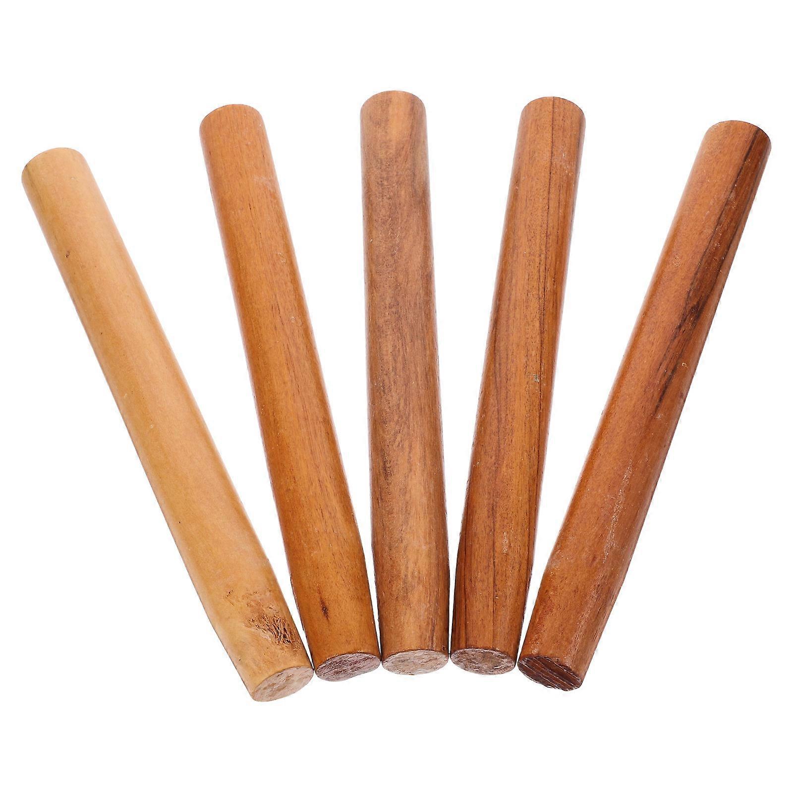 Khaki Wood Handle for Replacement Providing Stable Grip 5Pcs for Garden Tools