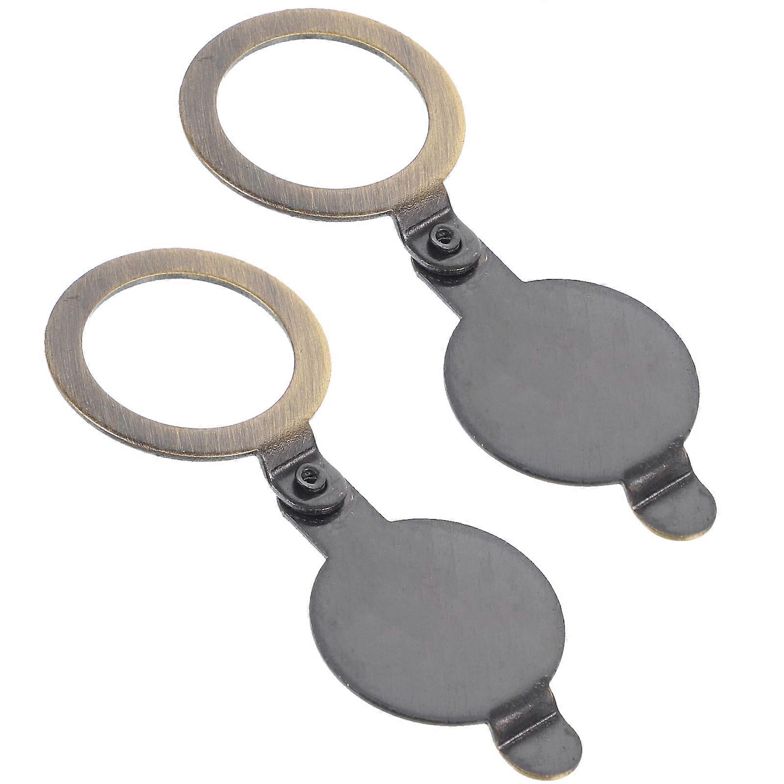 Peephole Cover Copper Door Peephole Cover Decorative Home Office Hotel Rust-Resistant Wear-Resistant 2Pcs