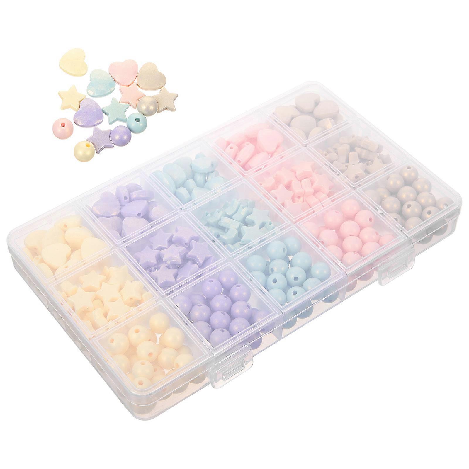 DIY Beads Acrylic Spacer Beads for Jewelry Making 3 Boxes Assorted Color