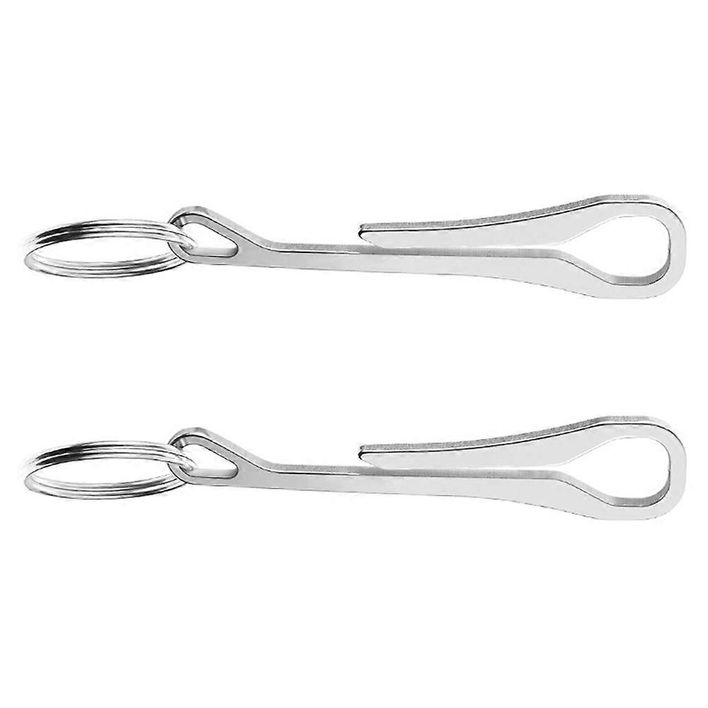 Key Rings Buckles Clip for Durable Use 10Pcs Stainless Steel Silver Keychain