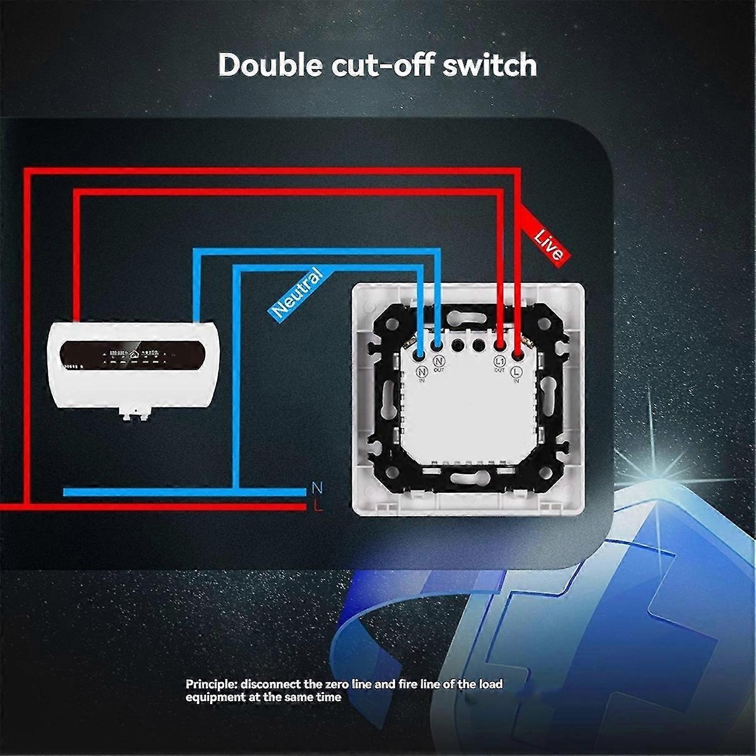 Tuya ZigBee Smart Heater AC Switch High Load Electricity Monitor B