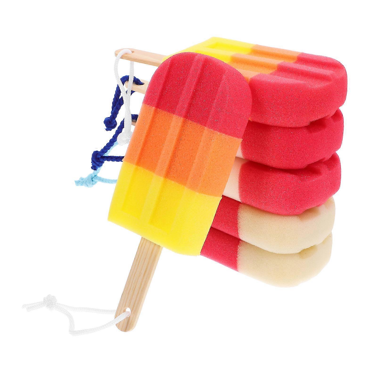 Bath Sponge Ice Cream Shaped Scrubber Brush for Exfoliating 48Pcs Shower Use