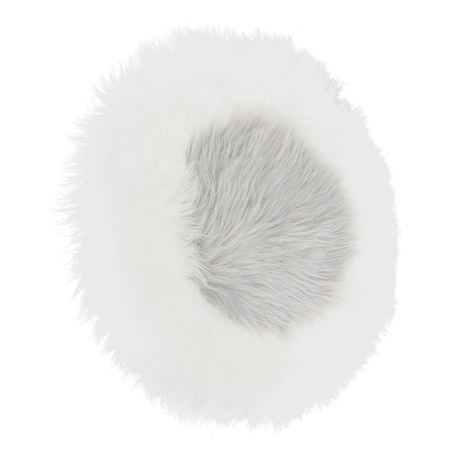 Bedroom Rugs Color Blocking Plush Area Rug for Decoration Use Grey White