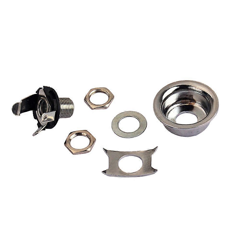 Guitar Input Jack Jack Socket for Guitar Use 1Pcs Silver Tone