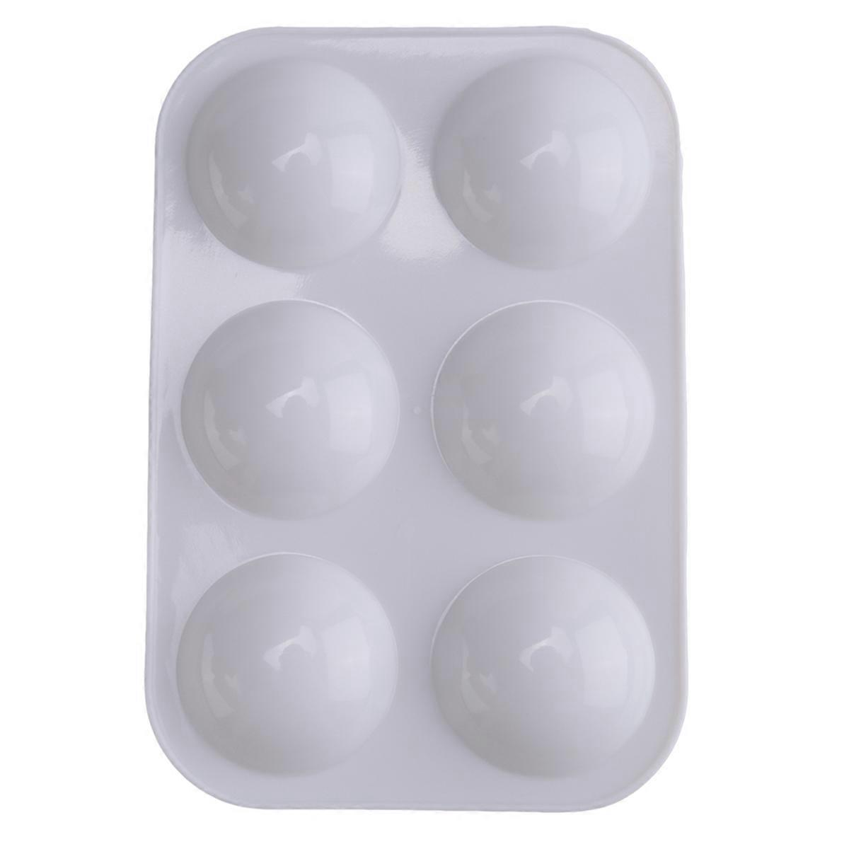 White Watercolor Palette, 6 Well Rectangular Paint Palettes 30PCS