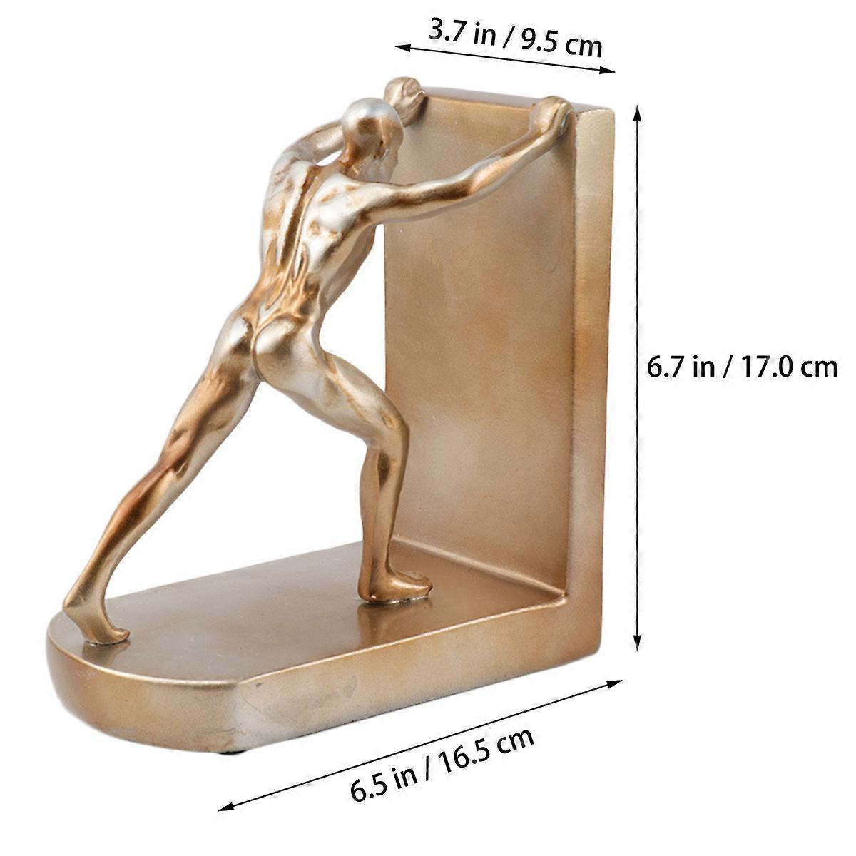 Book Storage Rack Creative Bookend Sports Men Shaped for Storage Use 1Pair