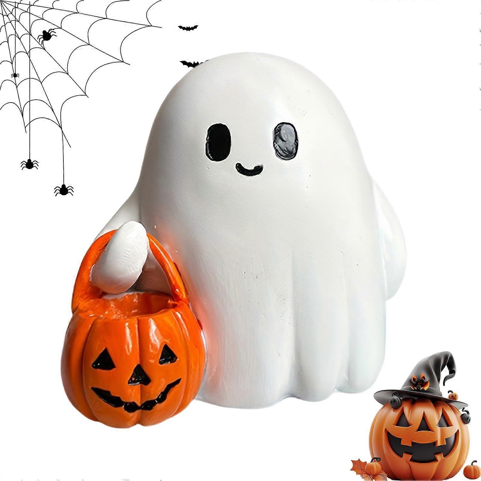 Ghost Night Light Small USB Rechargeable Table Lamp For Nursery Bedside Bedroom Kitchen Decor Ghost Pumpkin