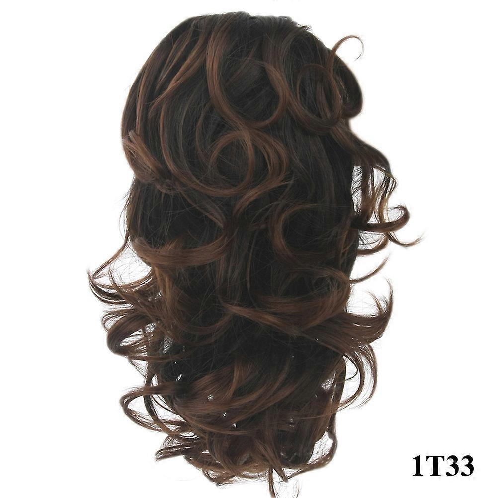 Clip In Ponytail Extension Flat Style Claw Clip Dark Brown 1Pack