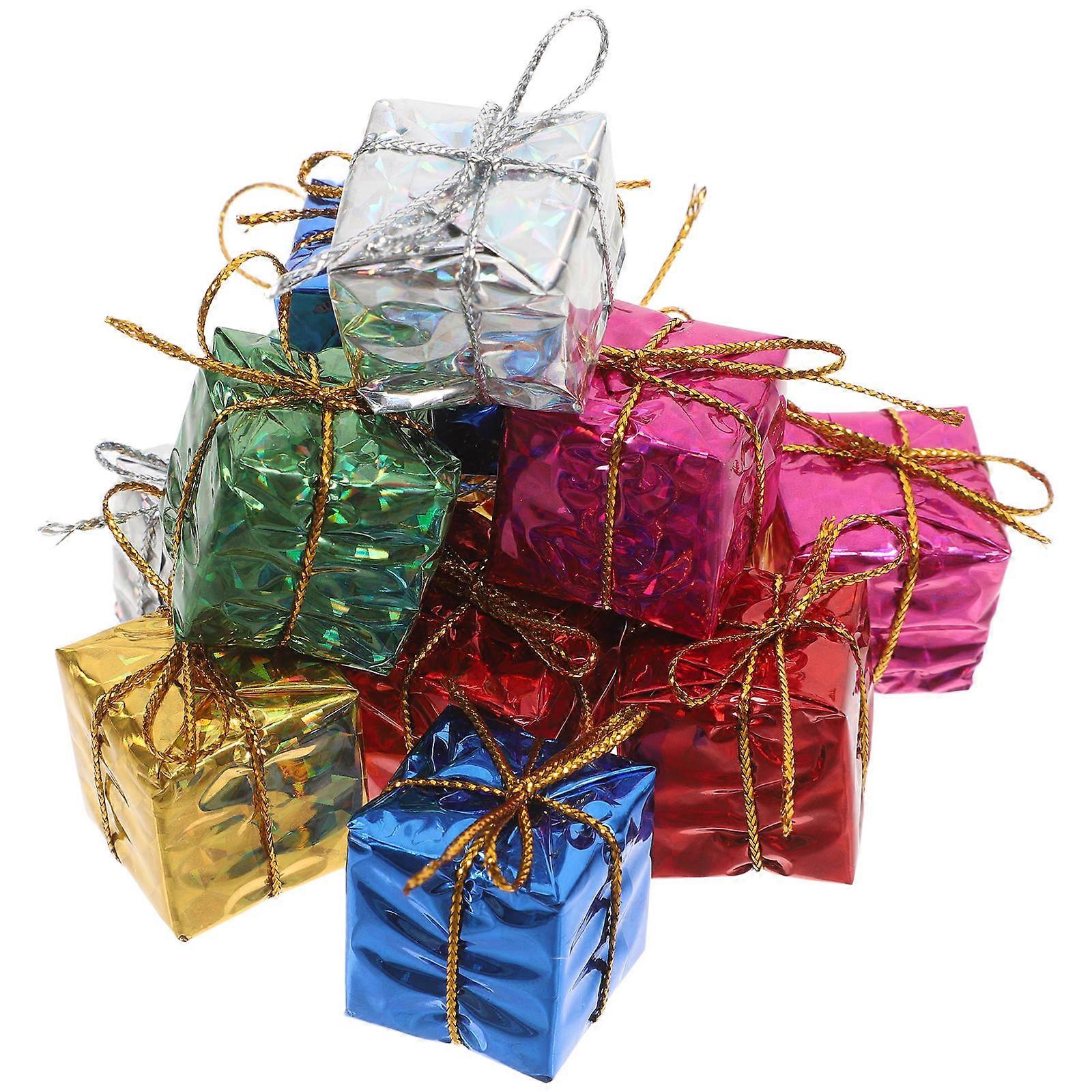 Christmas Tree Decorations Small Gift Boxes for Hanging 24Pcs Set