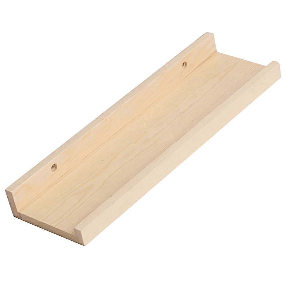 Wood Wall Shelf Household Wall Rack Multi Function Floating Shelf Storage Display Kitchen 60x14cm 1Pcs