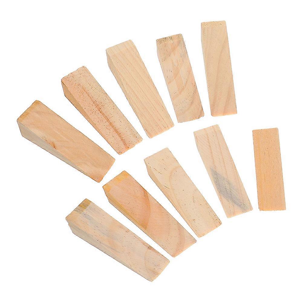 Triangle Wood Door Stopper Wedge Design Ideal For Office Anti-slip Friction Support 100 Pcs