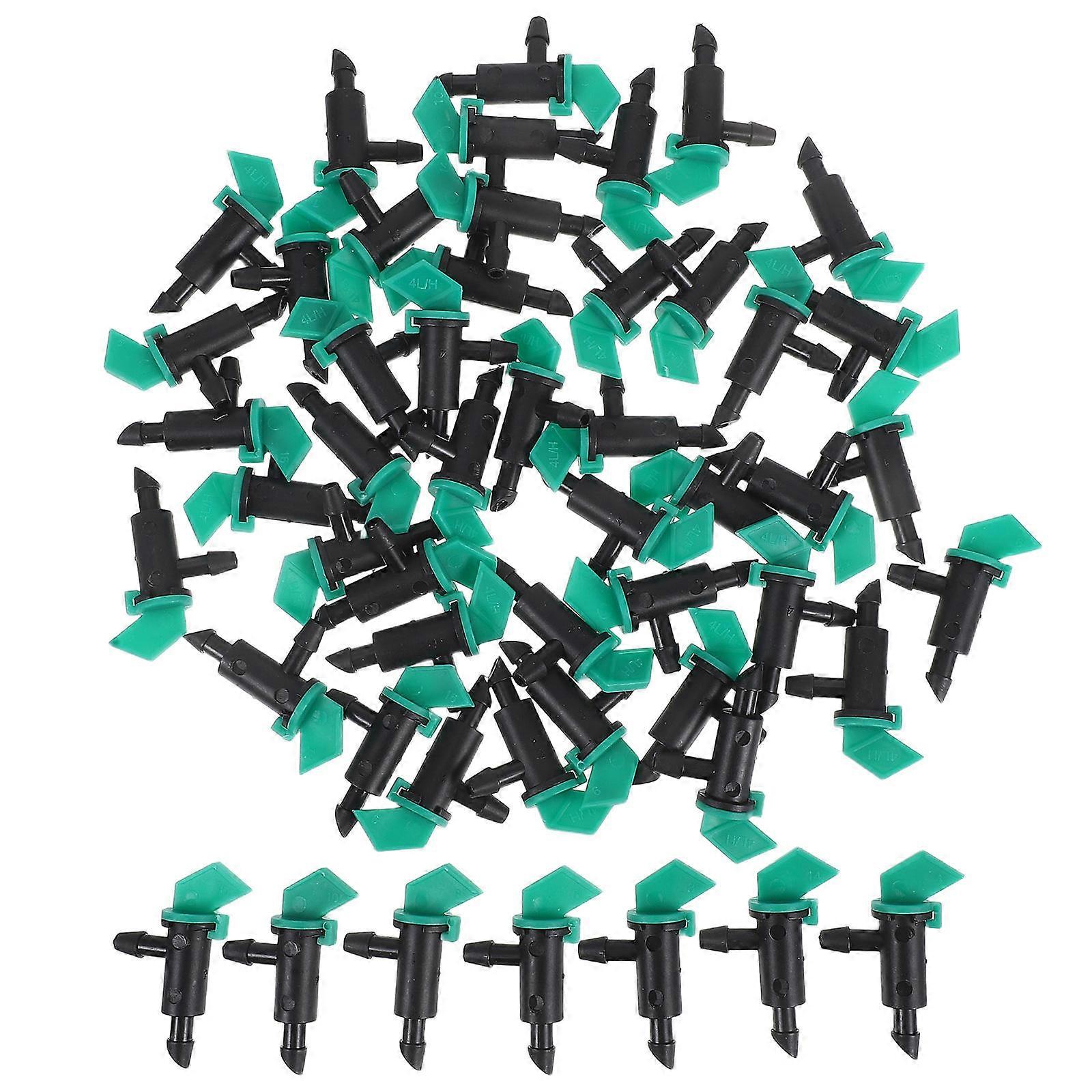 Water Control Emitters Garden Irrigation Dripper for Trees 100Pcs Green