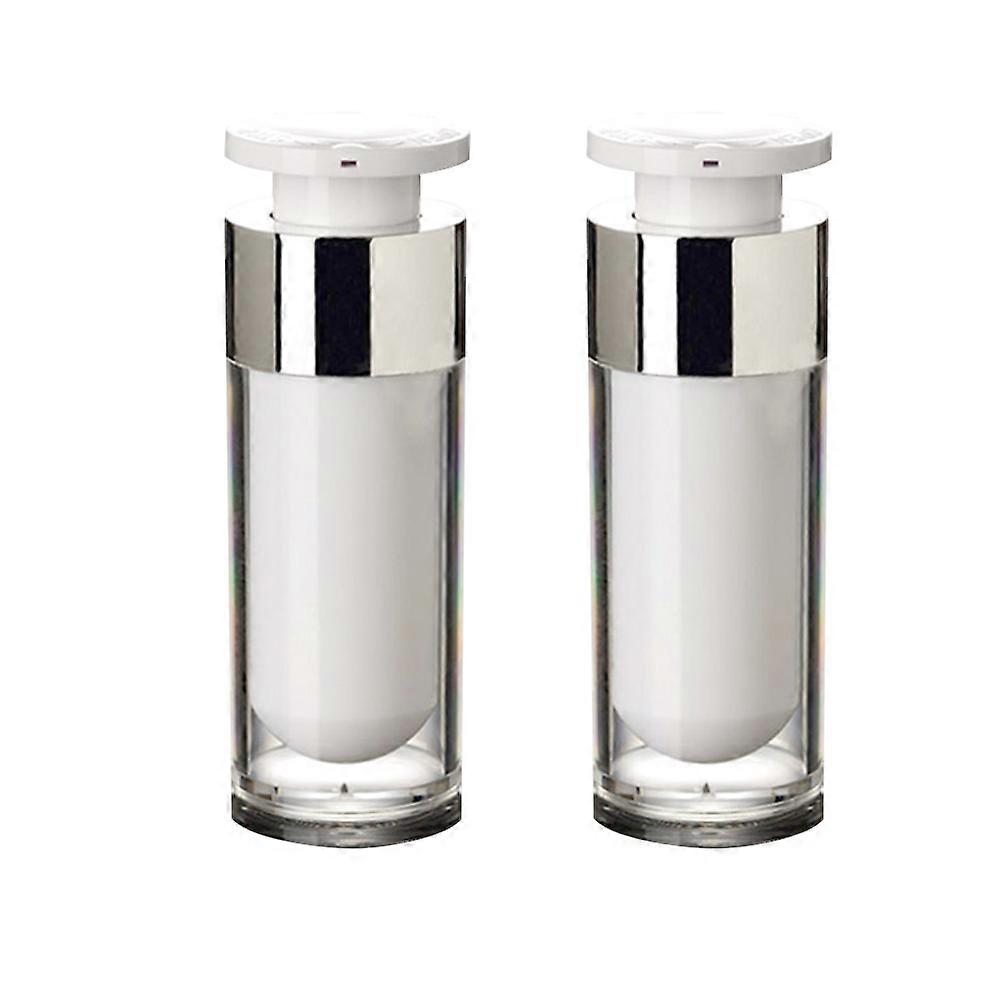 Travel Size Lotion Bottle Acrylic Vacuum Bottle for Daily Use Leak-Proof Square Shape 3.9x3.9x11.2cm 2Pcs