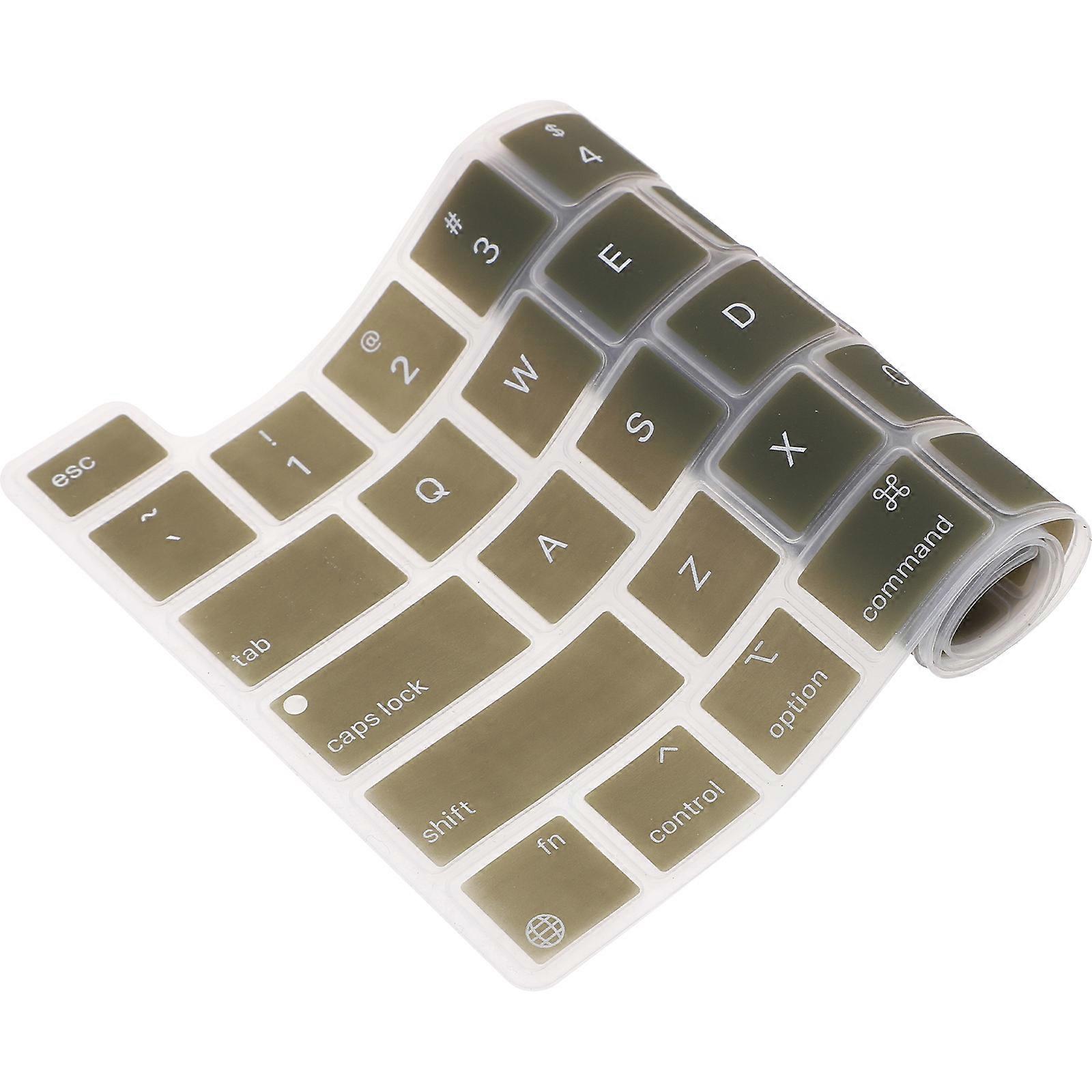Keyboard Protector Skin Silicone Keyboard Case for Laptop 2Pcs Dark Green