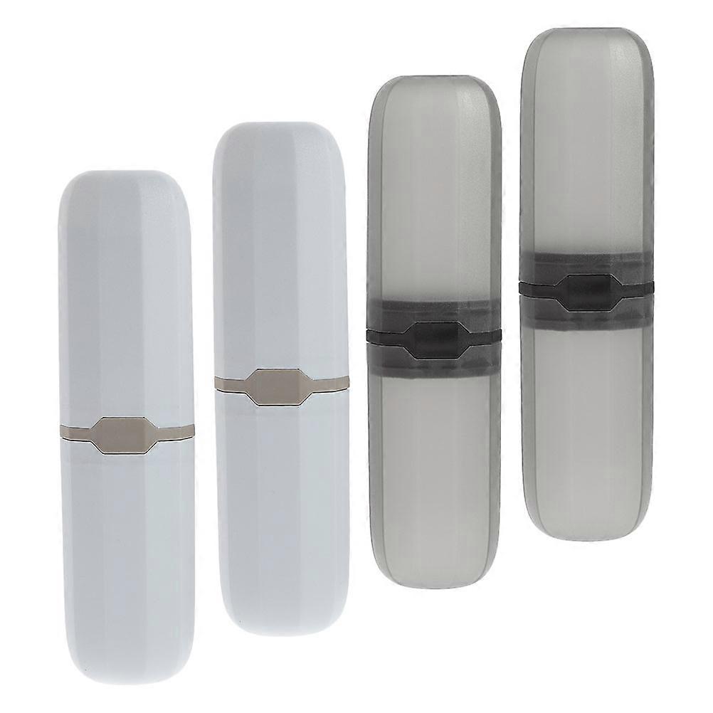 Portable Toothbrush Holder Plastic Case for Business Trips 16Pcs