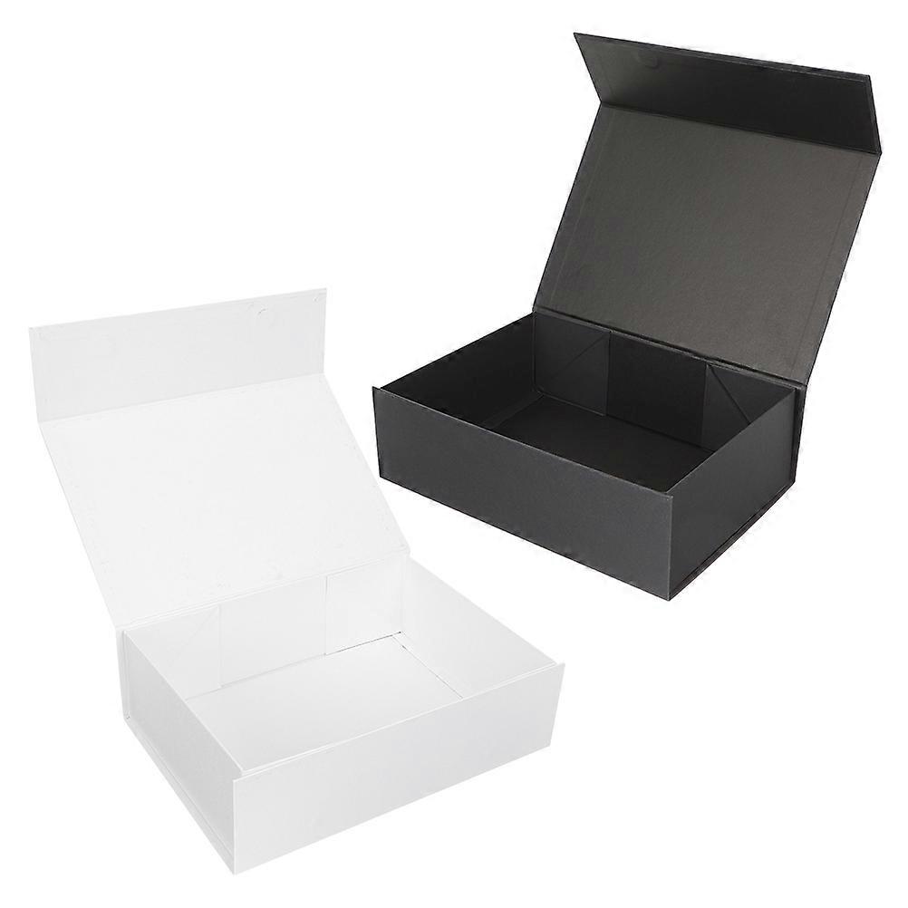 Flip Cover Clamshell Storage Box Magnetic for Storage 2Pcs
