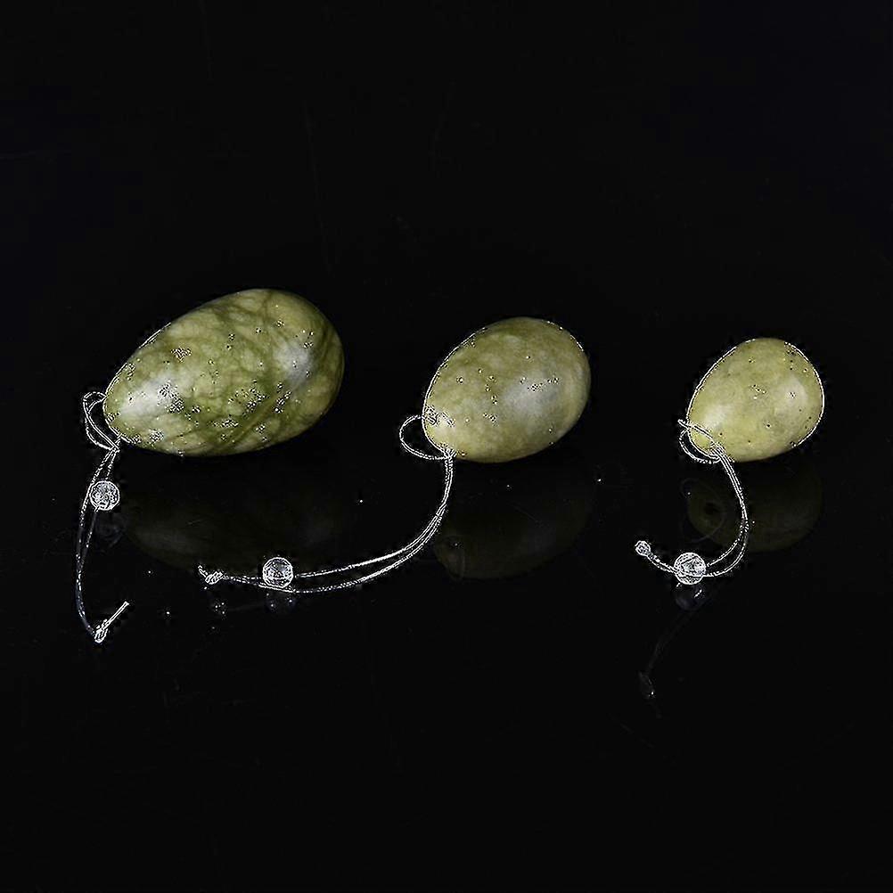 2025 3 Pcs/set Yoni Egg Natural Jade Eggs Set Kegel Exercise Pelvic Floor Muscels Libido Strengthen Egg Balls By