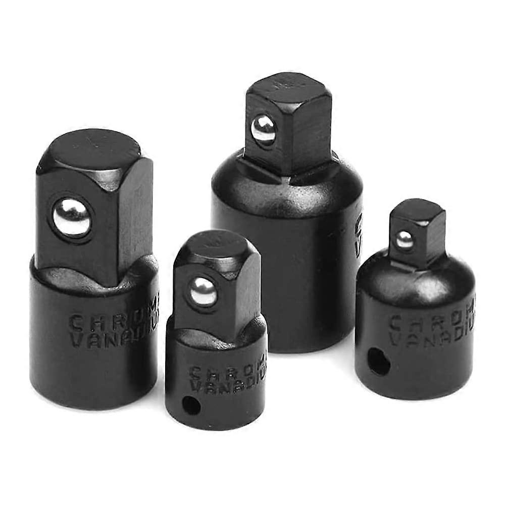 Impact Socket Adapter 4Piece Reducer Set for Impact Driver Conversions, Extension and Ratchet Wrenches, 1/43/81/2 in