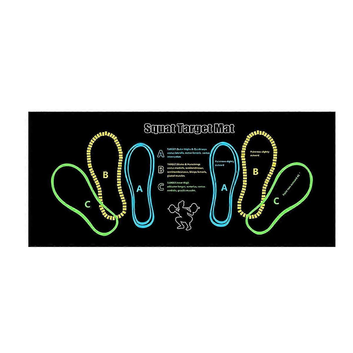 Squat Guide Mat Squat Step Positions Knee Mat with Foot Position Mat,Workout Squats Leg Muscle Targeting