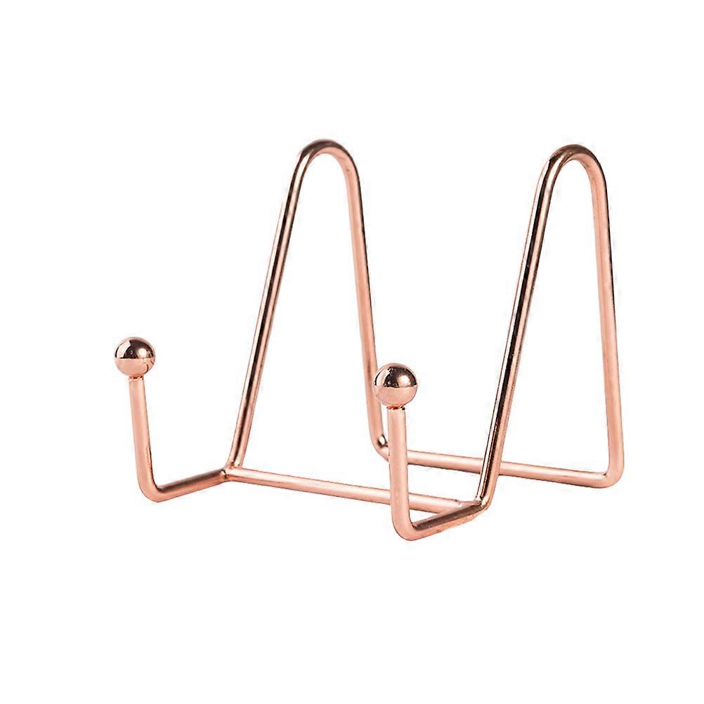 Magazine Display Rack Iron Stand for Display 2Pcs Rose Gold Photo Frame