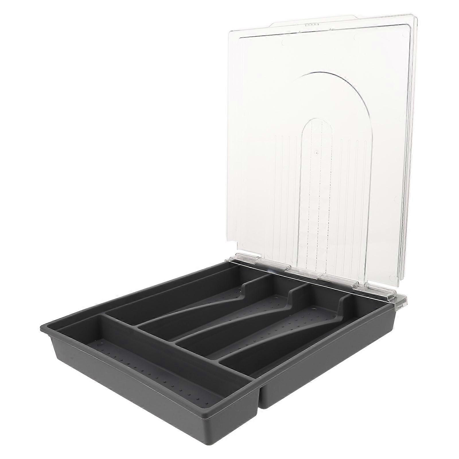 Drawer Organizer Kitchen Utensils With Cover For Home Use Multi Color PP Material Space Saving 1Set