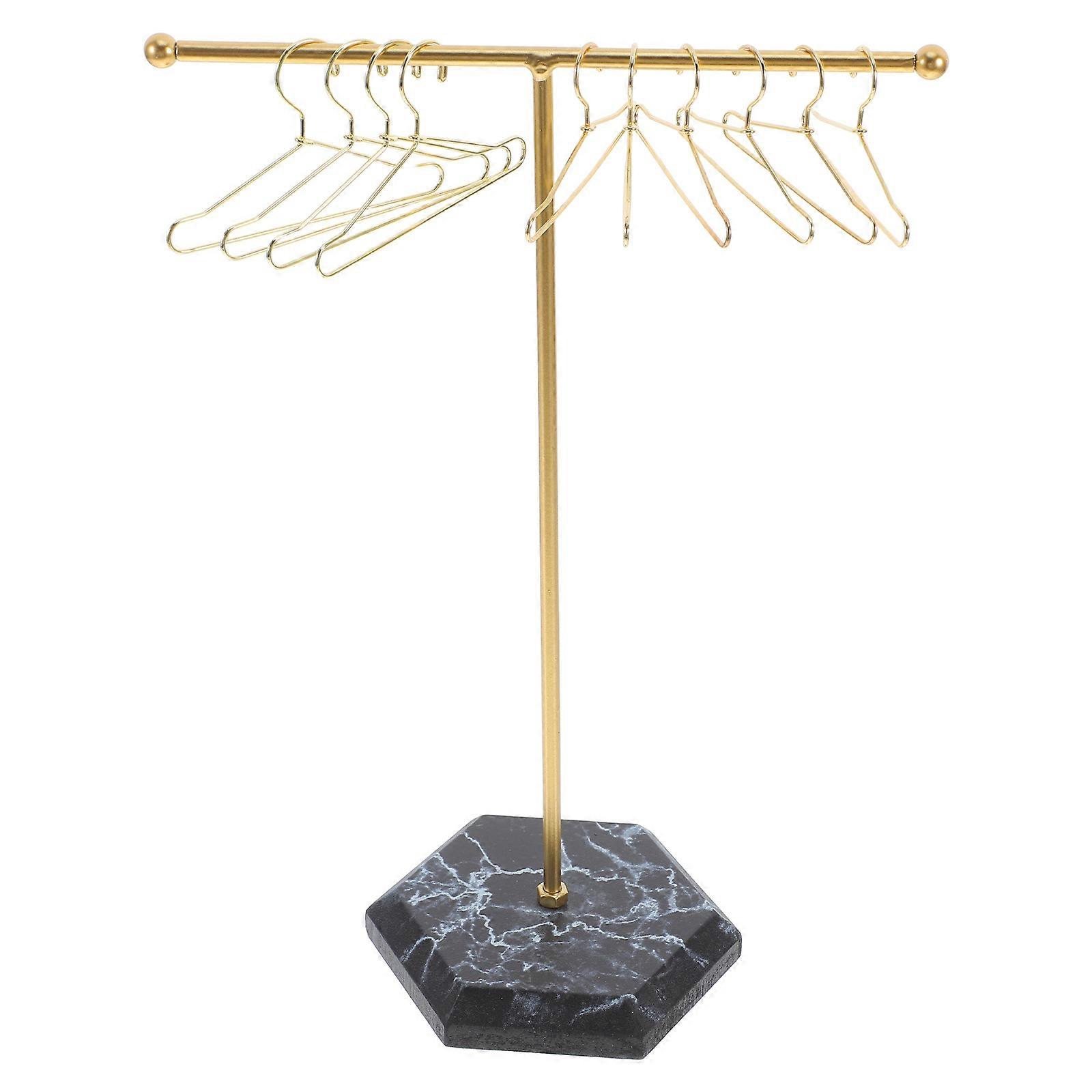 Small Doll Clothes Hanger Set for Doll Wardrobe Display 3Sets Gold