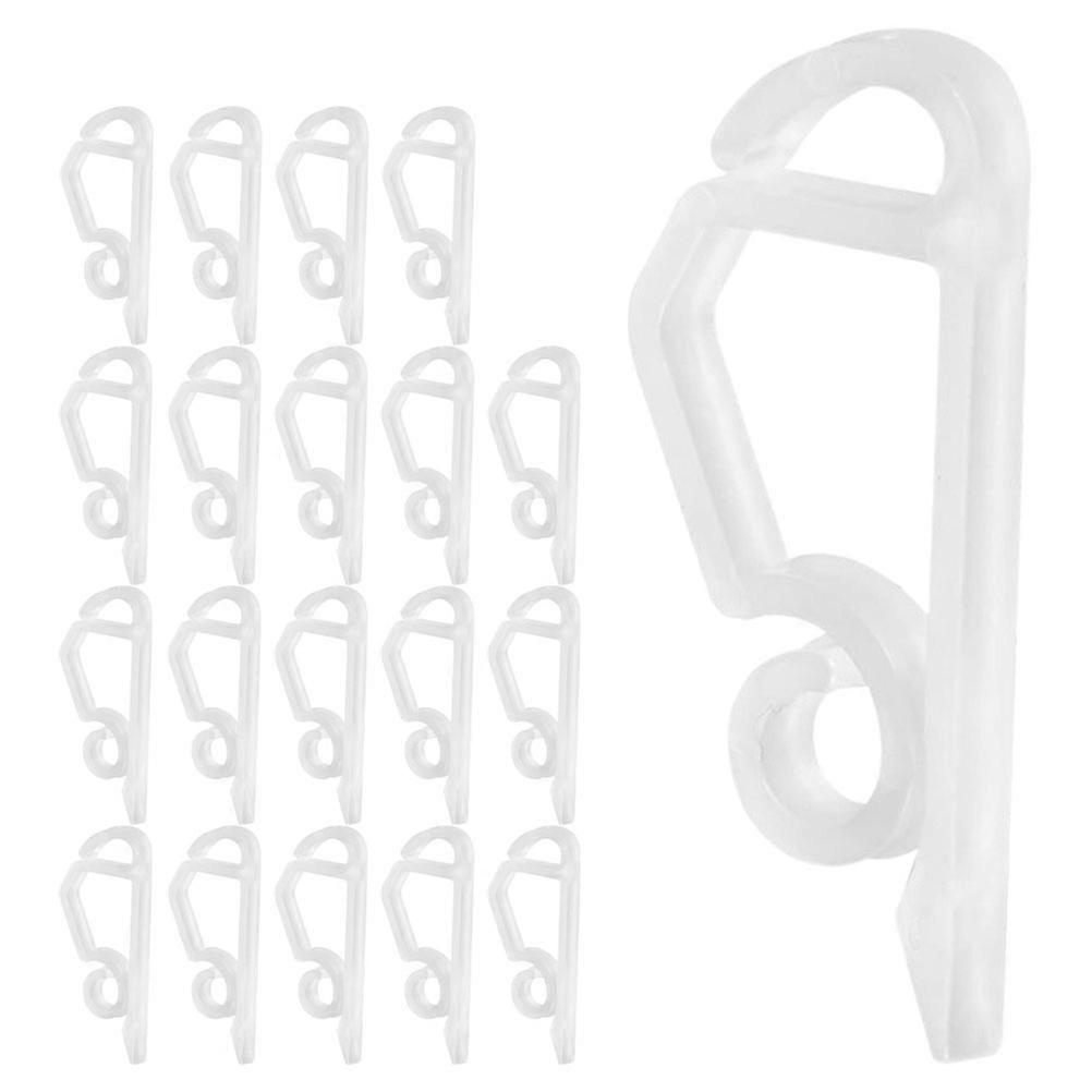 Plastic Gutter Hooks for Holiday Light Hanging 40Pcs White Clips Outdoor