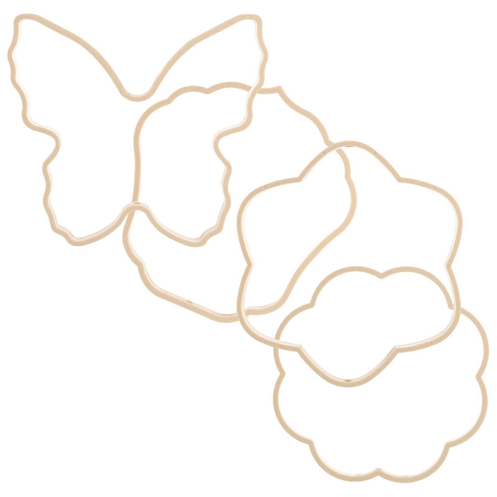 Wedding Fan Making Frame Khaki ABS Hand Fan Frame 8Pcs Set