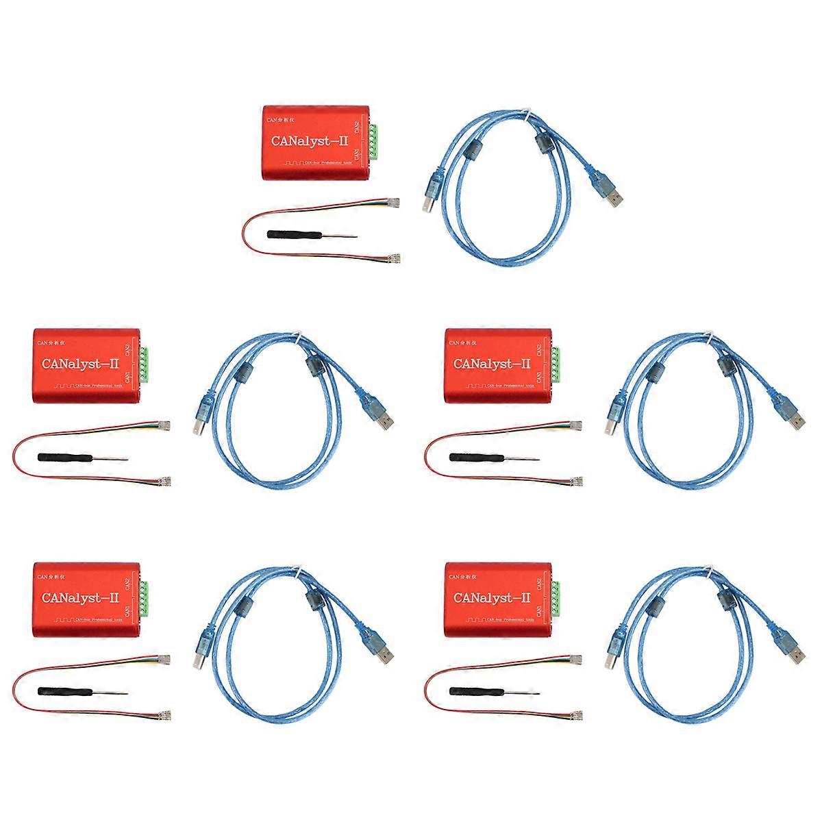5X CAN Analyzer CANalyst-II USB to CAN Analyzer CAN-Bus Converter Adapter Compatible with ZLG USB to