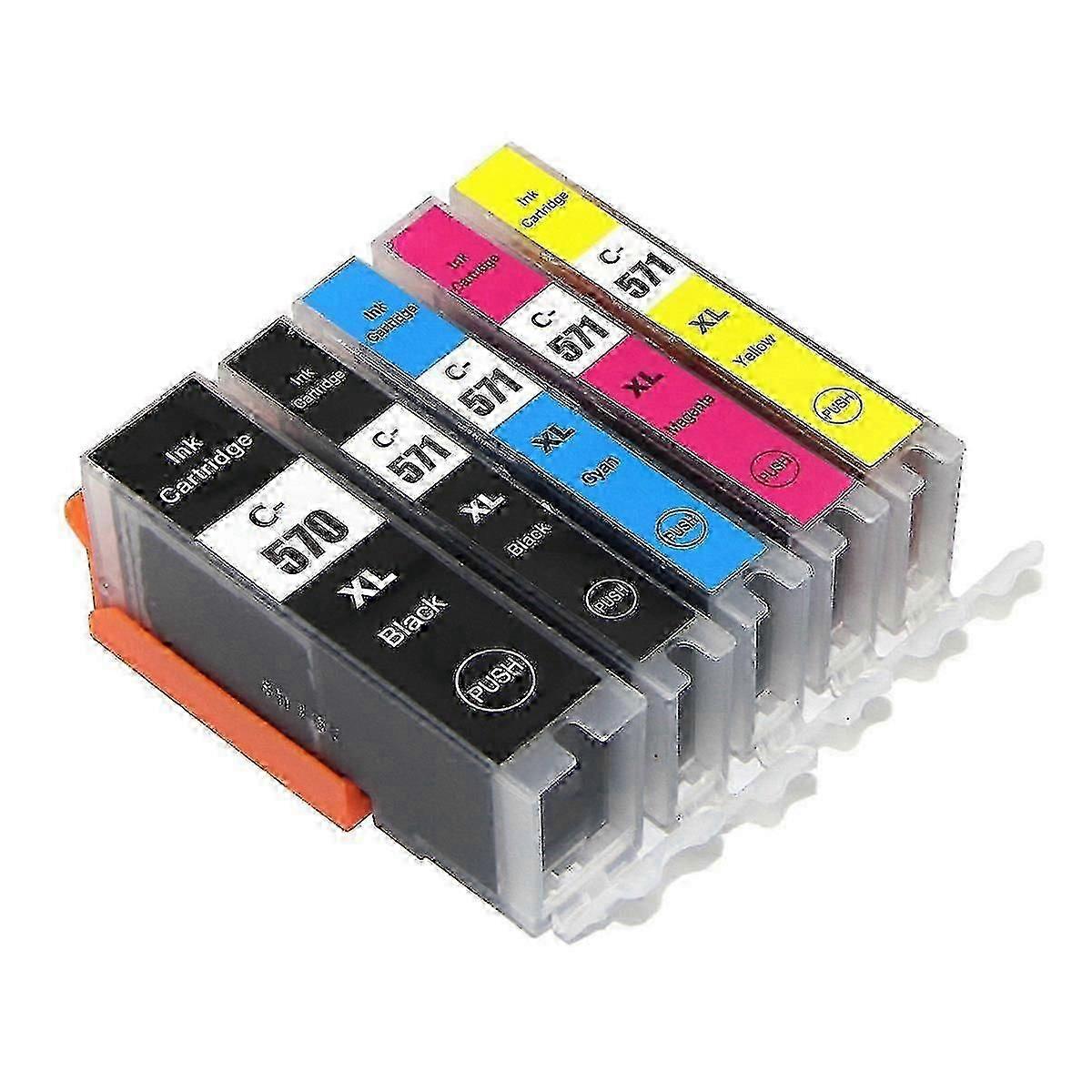 1 Set Of 5 Ink Cartrids To Replace Pgi-570 Cli-571 Compatible/non-oem From (5 Inks)